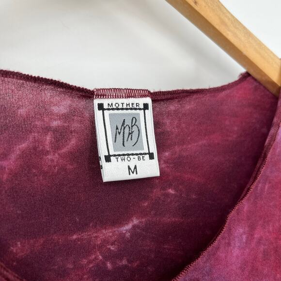 Vintage Y2K Mother Two-Be Tie Dye Top Burgundy Purple Size Medium - Picture 4 of 6